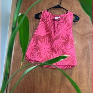 GAP Tropical Sleeveless Print Top in Linen-Cotton